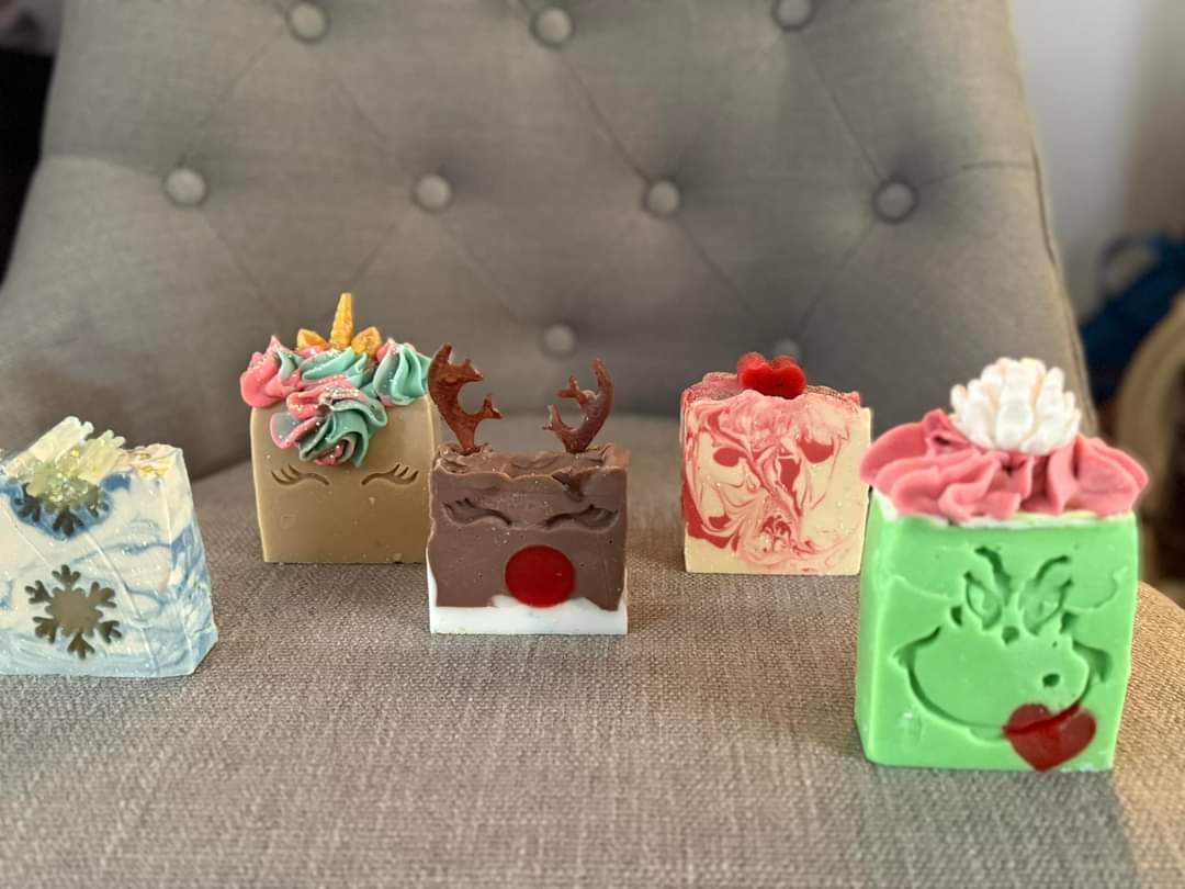 Christmas Themed Goat's Milk & Tallow Soap Bars