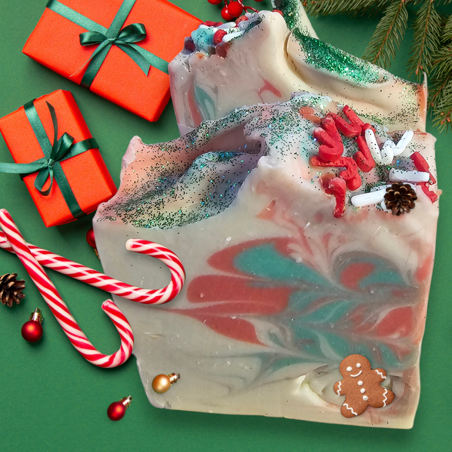 Christmas Themed Goat's Milk & Tallow Soap Bars