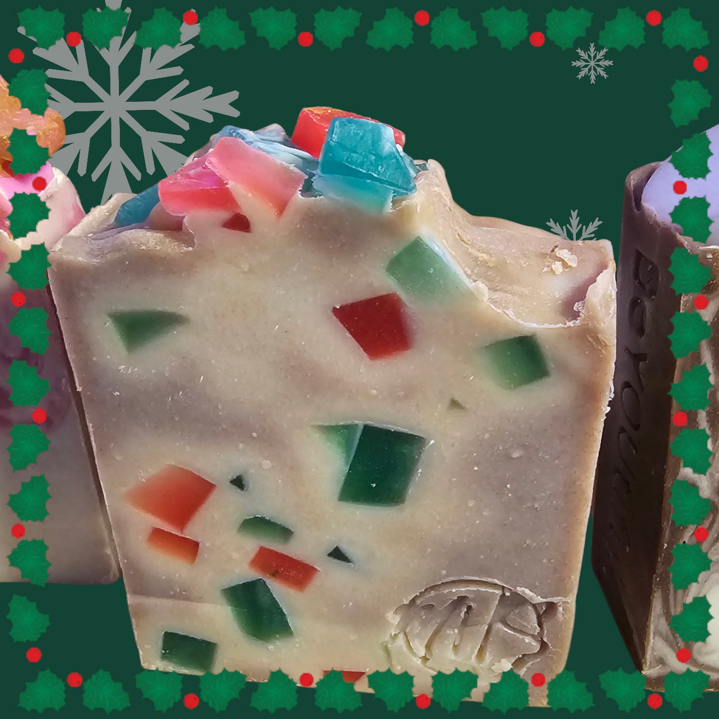 Christmas Themed Goat's Milk & Tallow Soap Bars